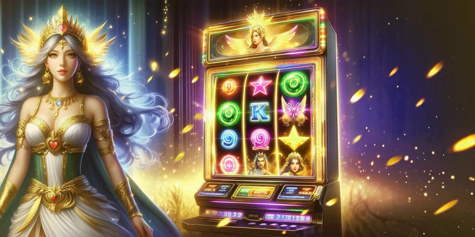 Woman Playing Machine